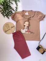 تیشرت شلوارک دخترو اردک - تصویر 2